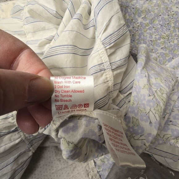 Nadir of Positano Cottagecore Patchwork Dress‎ Blue Floral Lagenlook CB Positano - Picture 11 of 11